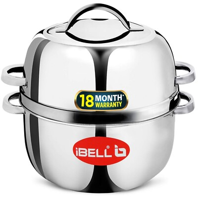 #ad iBELL 1 kg Premium Stainless Steel Steam Pot Thermal Rice Cooker Induction Bas $97.19