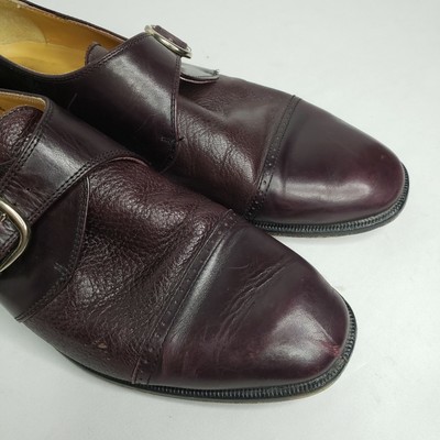 Vito Papolo Italy Cap Toe Monk Strap Burgundy Leather Loafer  display picture 2