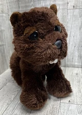 Aurora Beaver Plush Brown 12 Inches