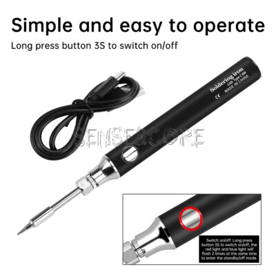 Electric Soldering Iron Pen Portable Welding Pen Adjustable temperature Type-C