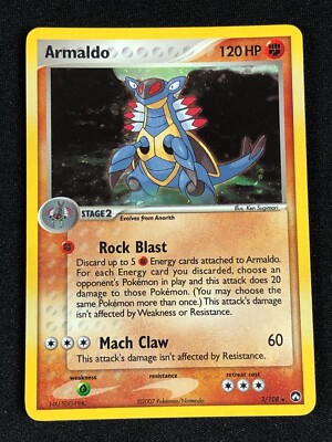 POKEMON ARMALDO 3/108 HOLO RARE LIGHT PLAY