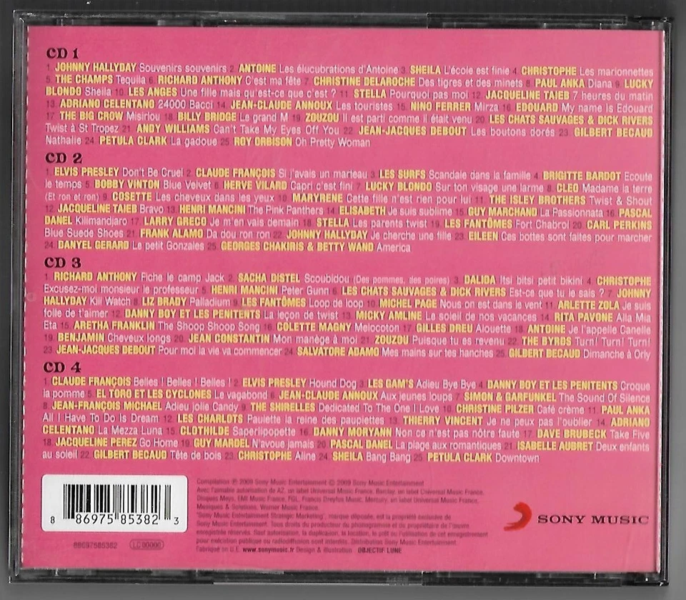 Années 60 - Les 100 plus grand titres - 4-CD,2009/SONY Elvis,Dalida,A.Celentano - Bild 2 von 2