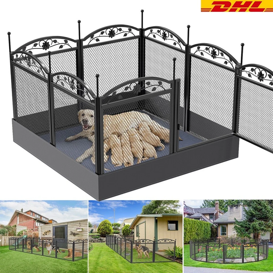 BINGOPAW Welpenlaufstall XXL Welpenauslauf Hunde Tier Laufstall Freilaufgehege faltbar DE