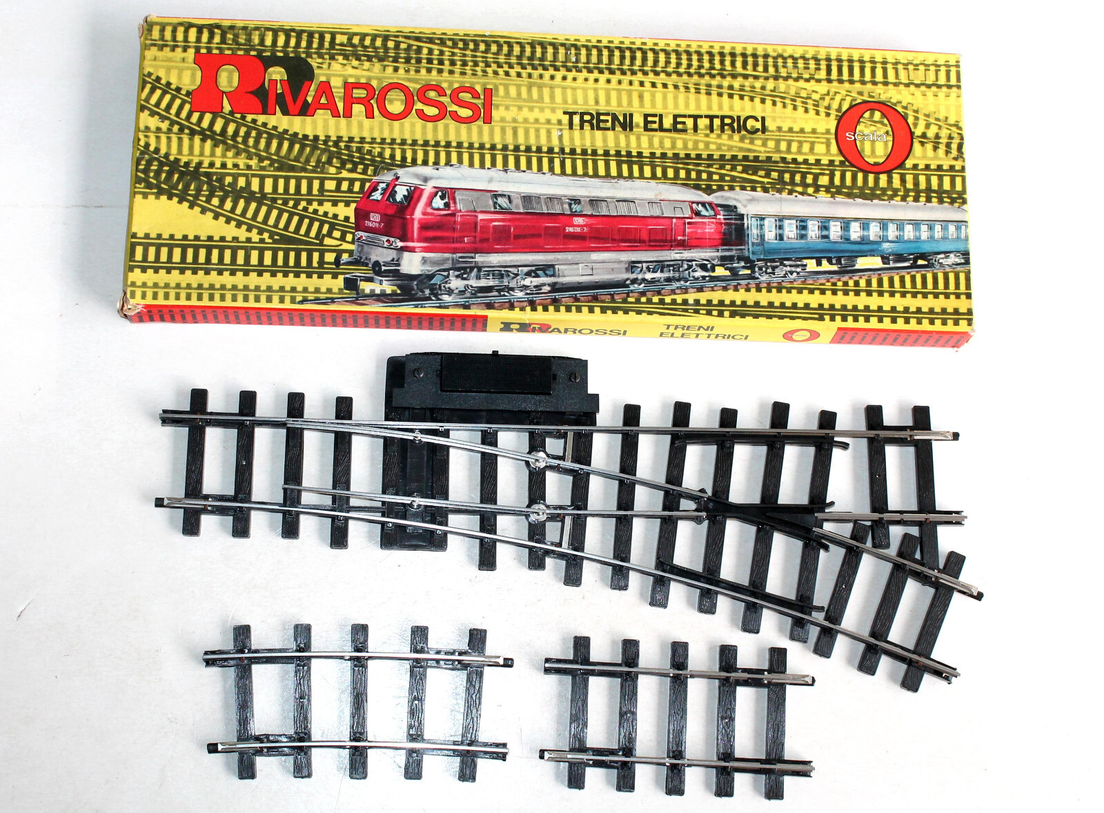 Aiguillage droit manuel Rivarossi O pour modélisme ferroviaire courbe 10780