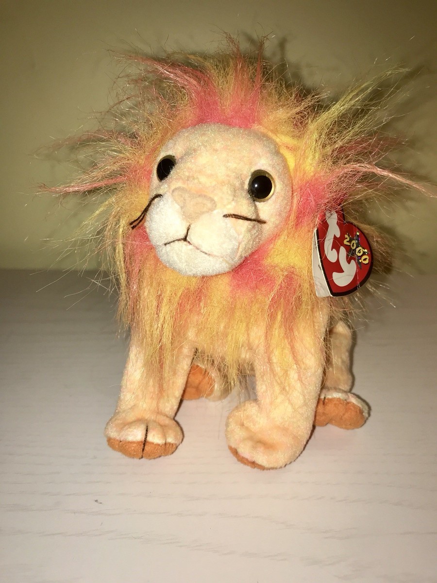 Ty Original Beanie Baby Bushy The Lion, Retired, 2000
