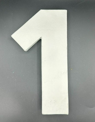 Números gigantes de papel maché 12" de alto elige entre 0 1 2 6 7 - Imagen 3 de 6