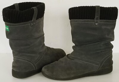 COUGAR ash grey suede VIENNA 3 mid calf WATERPROOF scrunched shaft BOOTS size 9