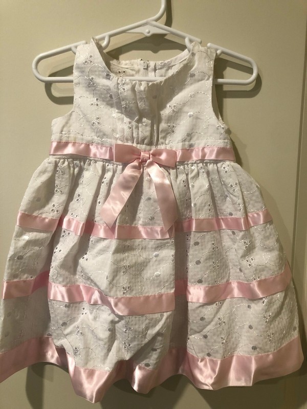 Ashley Ann Brand Girls floral pink dress, Size 18M, Excellent Condition NR