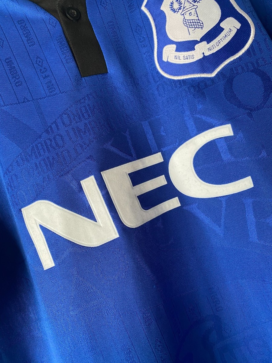 Everton 1995 FA CUP FINAL NEC Football Shirt Soccer Jersey Everton 1995 FA CUP FINAL NEC Football Shirt Soccer Jersey