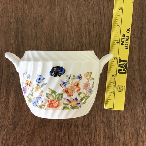 New Aynsley Cottage Garden Bone China-Sugar Bowl with Lid - Picture 5 of 7