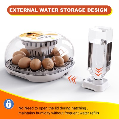 12 Chicken Egg Incubators for Hatching Eggs Automatic Turning Incubator l Z7Q6