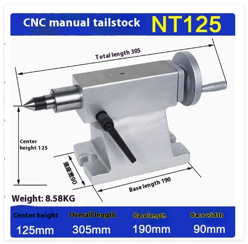MT3 CNC Manuale Contropunta Centrale Altezza 125mm/135mm145mm/160mm/185mm 210mm - Foto 11 di 22