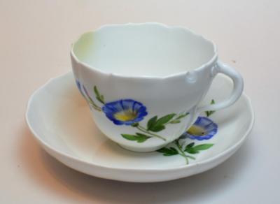 Antique 1850s MEISSEN Crossed Swords w 2 Slashes Mark MORNING