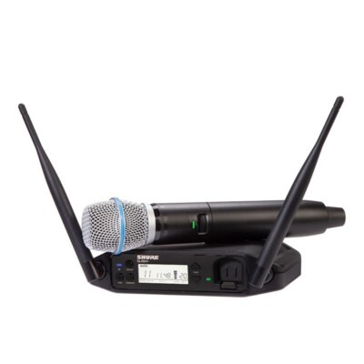SHURE GLXD24+/B87A Dual Band Digital Wireless Handheld Mic System