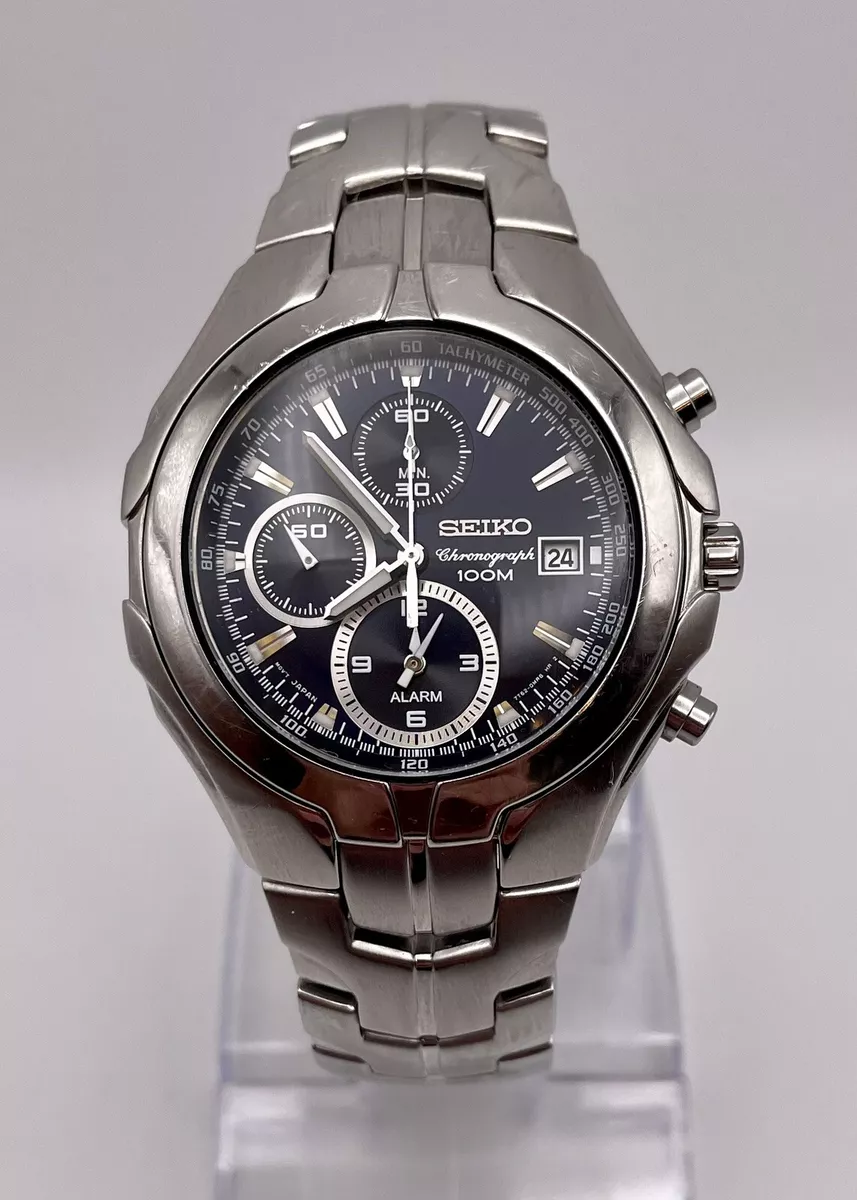 Seiko chronograph 100m battery hot sale