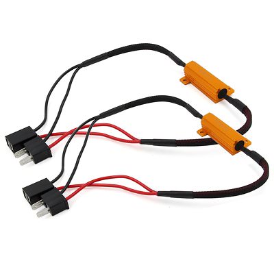 Alla Lighting 2x H7 6ohm Load Resistor LED Headlight DRL Fog Anti Flicking Error