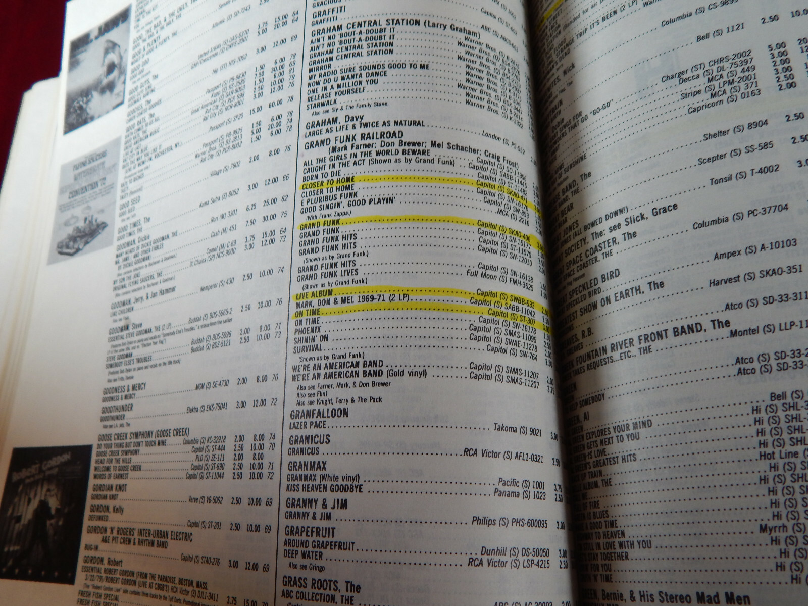 Original Record Collectors Price Guide Albums Rock and Roll 45's Lot