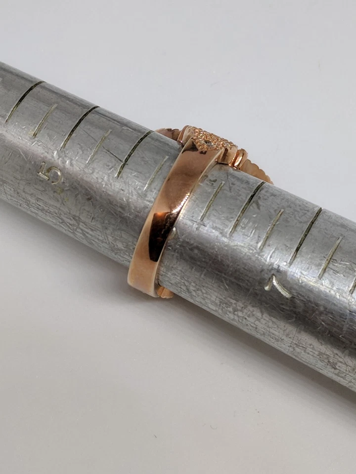 Anillo de plata de ley Vermeil en filigrana estilo antiguo tallas 5 Foto 4 de 4