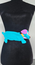 Vintage S/M Blue Winnie Dog w/Purple Ear Fanny Pack Approx. 27"-30" L