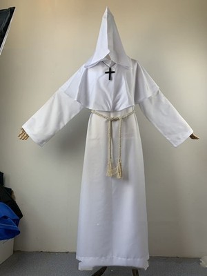 Medieval Monk Robe Adult Priest Wizard Halloween Cosplay Costume Unisex S-2XL
