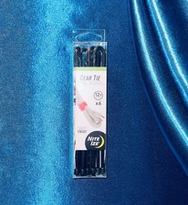 Nite Ize Gear Tie Reusable Rubber Twist Tie - 6-Pack - Black - GTPP12-01-6R8
