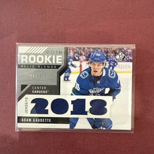 2018-19 SP Game Used Rookie Relic Blends Adam Gaudette #047/125 Vancouver RRB-AG