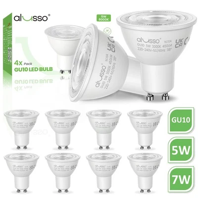 4-100x LED GU10 5W 7W 38° Spot Downlight Warm Cool White Bulbs 230V UK Stock - Image 1 of 4