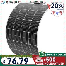 200W 12V Flexible Solar Panel Mono Power Battery Charge Camping Home RV