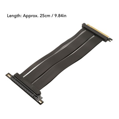 PCIE4.0 X16 Riser Cable High Speed 90° Double Row Graphics Card Extension Ca SAL