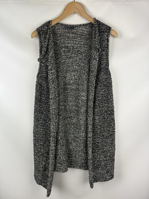 Oska Damen Lagenlook Avantgarde vorne offen Weste Pullover Gr.1