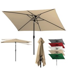 Sonnenschirm Rechteckig Terrassen UV50+ Gartenschirm Ampelschirm Strandschirm