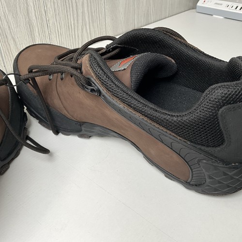 READ - Men's 11.5 Merrell Chameleon Flux LTR WP CF Brown Steel Toe Work Shoes - Picture 10 of 11