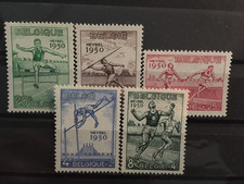 belgique 1950 cob 827 à 831 neuf sans charnière