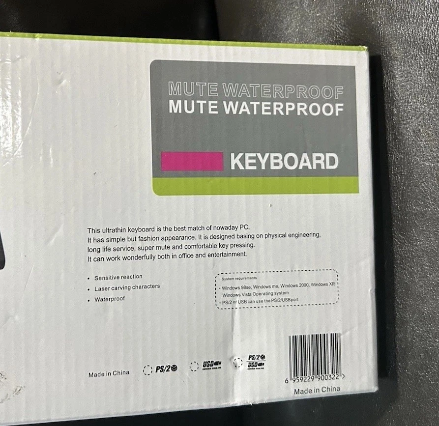 Wired Computer Keyboard, Plug Play USB, Large Number Pad - Image 4 of 4