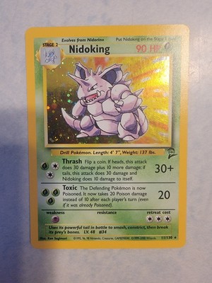 1999 Pokemon Nidoking 2nd Edition Holographic Rare 