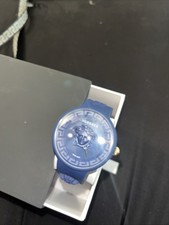 Versace Womens Medusa Pop Blue 39mm Strap Fashion Watch