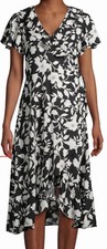 Black And White Wrap Dress Large