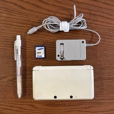 Nintendo 3DS White Console Accessories (Charger SD Card Stylus)