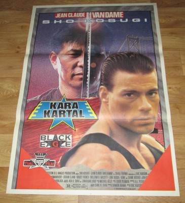 BLACK EAGLE 1988 Van Damme Unique ORIGINAL Style-B 27x40 Turkish Movie Poster