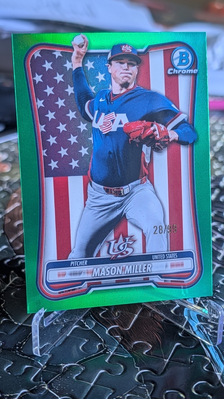 2026 Bowman Chrome Wbc  Mason Miller Green /99