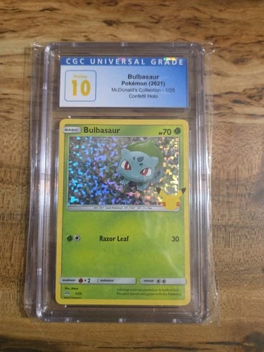 2021 POKEMON MCDONALD'S COLLECTION #1 BULBASAUR-HOLO PSA 8