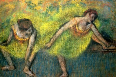 Zwei_Tänzer_At_Rest_Degas Kunstdruck Poster Wanddeko künstlerisches Konzept Interieur