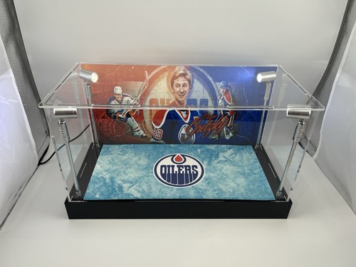Wayne Gretzky Custom 2-3 Card PSA Display Case W/ LED Lights - Oilers - Picture 2 of 7