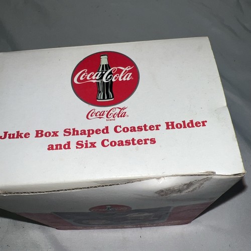 Coca-Cola Jukebox Shaped Coaster Holder and Six Coasters, Made in Taiwan, NEW - Picture 8 of 12