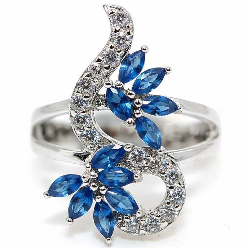 1CT Heat Treated Kyanite 925 Sterling Silver Ring Jewelry Sz 8 MM4-8