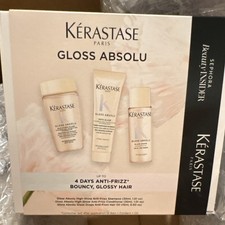 K&eacute;rastase Gloss Absolu Shampoo Conditioner Hair Oil Set Anti-Frizz Shine