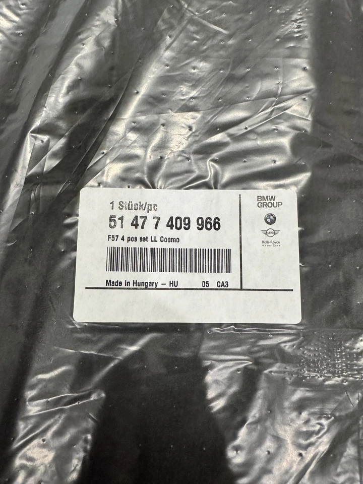 Alfombrillas Mini Cooper OEM 2022 convertibles negras MINI F57 NUEVAS delanteras y traseras Foto 2 de 2