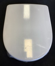 Pressalit Toilet Seat White D-Shaped Hard Plastic 492000-D05999