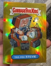 Garbage Pail Kids Chrome 1 OS1 Tee Vee Stevie 10a Gold Refractor Parallel