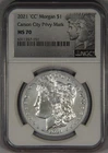 2021-CC Morgan Silver Dollar NGC MS70 Carson City Privy Mark $1